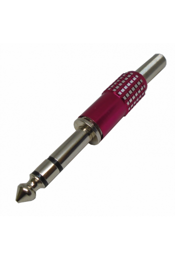 705-932-1 Plug 6.3mm Estéreo Metálico Color Rojo