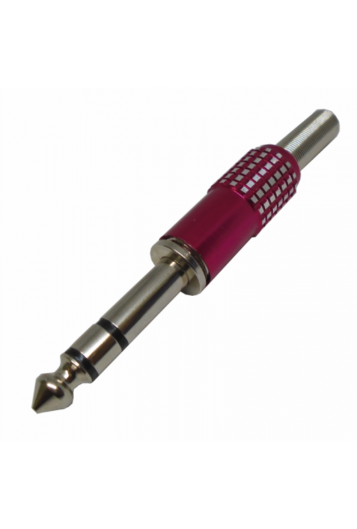 705-932-1 Plug 6.3mm Estéreo Metálico Color Rojo
