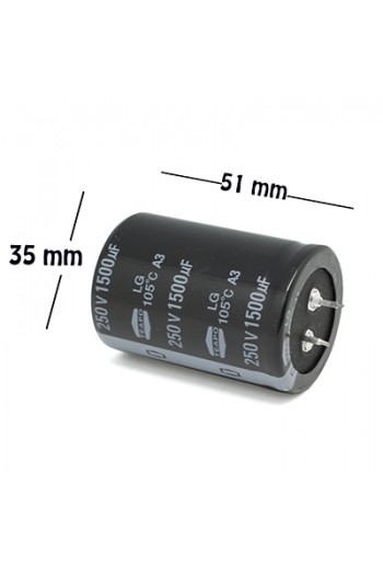 CE-1500-250V Capacitor Electrolítico 1500uF 250V 105C Radial