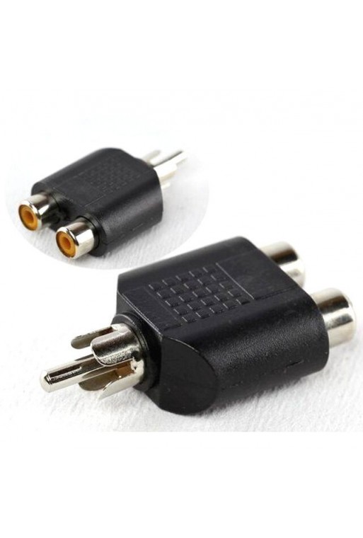 705-058 Adaptador 2 JACK RCA A PLUG RCA