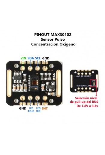XS-442 Sensor Pulso Frecuencia Cardiaca Concentración Oxigeno Oximetro MAX30102