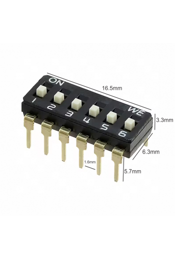 DIP-MS-6 Mini Switch 6 Canales Individuales Tipo IC