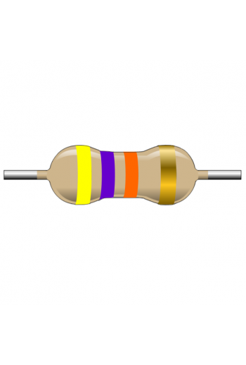 R47K-1 Resistencia de Carbón 47k ohms 1 Watt