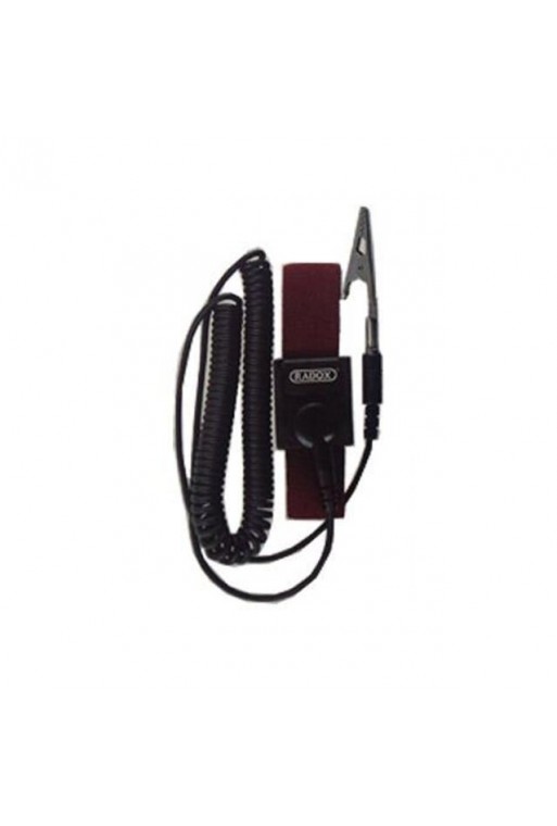 535-872 Pulsera Antiestatica Color Negro con Rojo
