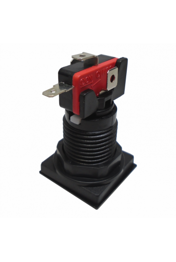 835-118 Boton Cuadrado para Maquinita Color Amarillo Con Microswitch y Piloto 3A 250V