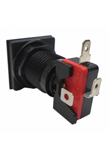 835-118 Boton Cuadrado para Maquinita Color Amarillo Con Microswitch y Piloto 3A 250V