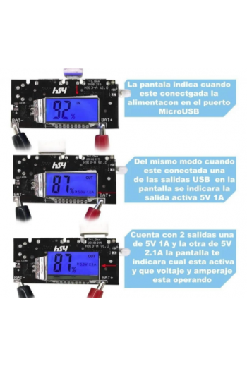 XS-298 Módulo Cargador de Batería Litio H913-A V1.0 Power Bank