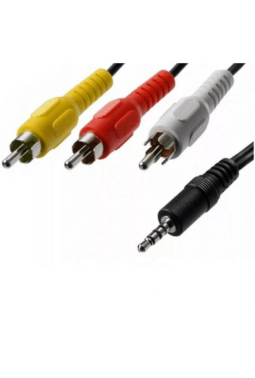 081-426 Cable con Plug 3.5 mm a 3 Plugs RCA para Videocámara