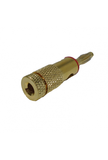 705-746 Plug Banana Metalizado Apilable Color Rojo