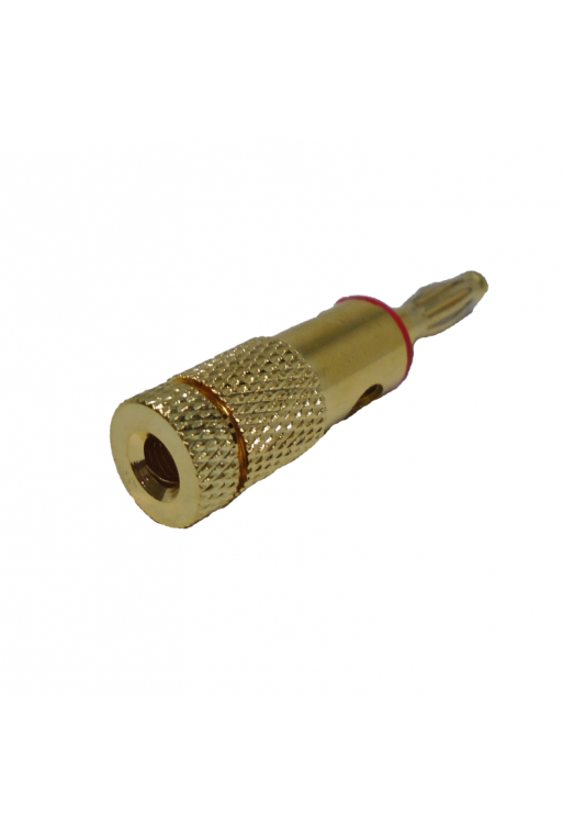 705-746 Plug Banana Metalizado Apilable Color Rojo