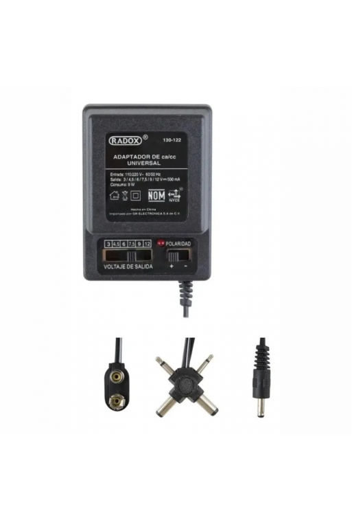 130-122 Adaptador Eliminador de Voltaje Universal 500mA