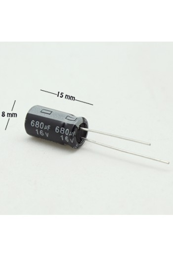CE-680-16V Capacitor Electrolítico 680uF 16V 105C