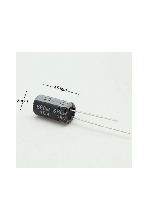 CE-680-16V Capacitor Electrolítico 680uF 16V 105C