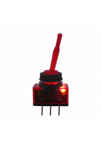 835-268 Interruptor Switch ON-OFF, de Palanca, Con Piloto Rojo, 20A 12V