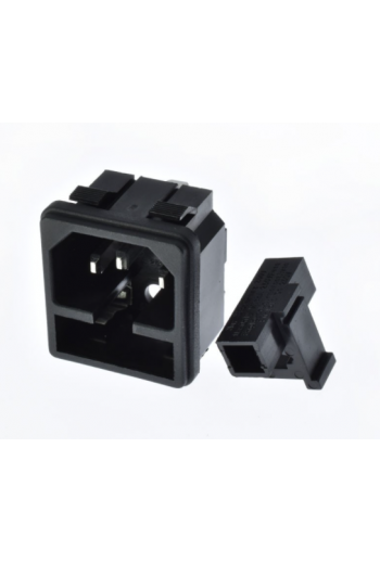 705-331 Tomacorriente Interlock para Chasis, con Porta Fusible, Empotrable 120-250VAC 10A