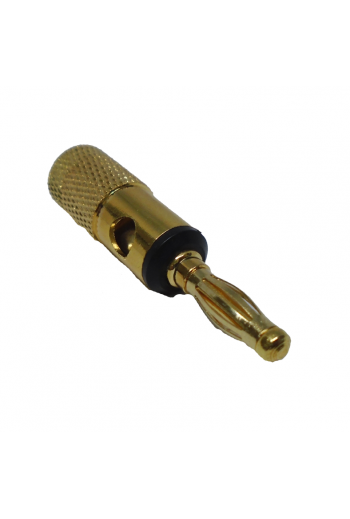 705-734 Plug Banana Metalizado Apilable Color Negro