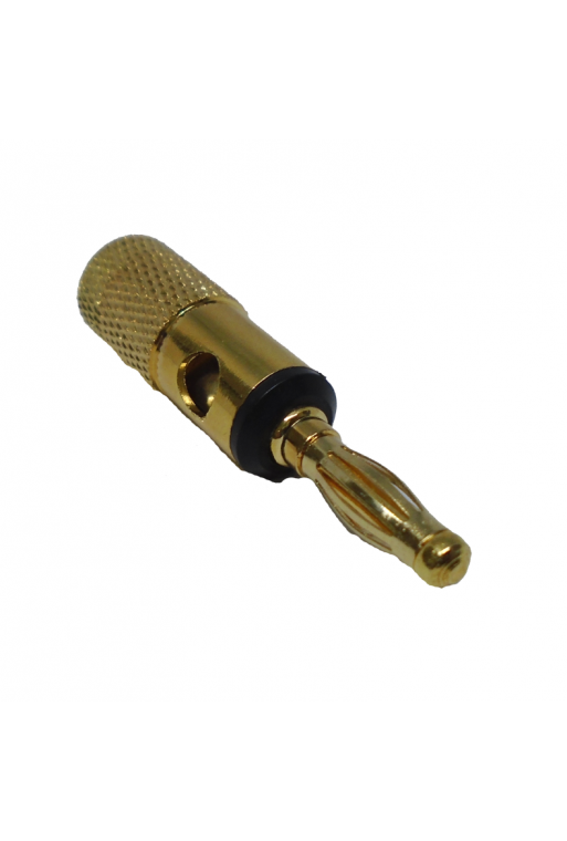 705-734 Plug Banana Metalizado Apilable Color Negro