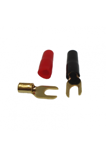  Para Cables Calibre 10AWG 4 piezas. Color Negro y Rojo