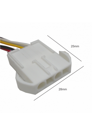 870-835 Conector Arnés Macho Hembra de 4 Vías, Tipo MINITEK, Paso 4.96mm