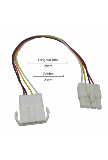 870-835 Conector Arnés Macho Hembra de 4 Vías, Tipo MINITEK, Paso 4.96mm