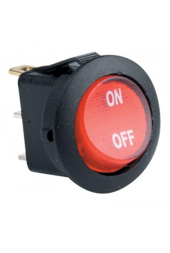 BTS-19 Switch Balancin Redondo con Piloto ON-OFF 3 Patas 2 Pasos 10A 125/250VCA