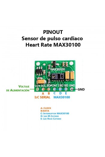 XS-302 Modulo Sensor Frecuencia Cardiaca y Oxímetro MAX30100