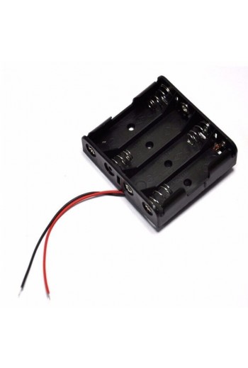 660-308 Portapila con Cable para 4 Baterías AA