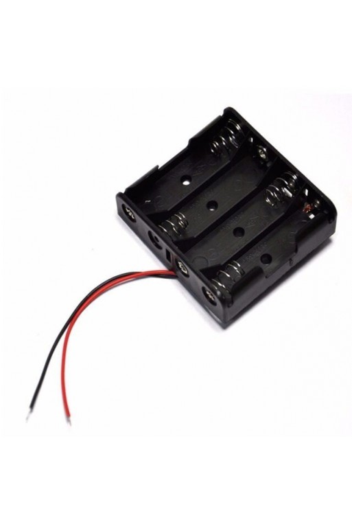 660-308 Portapila con Cable para 4 Baterías AA