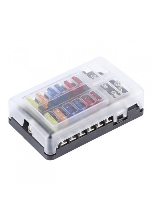 255-965 Portafusibles Panel Caja Automotriz para 12 Servicios Tipo ATC