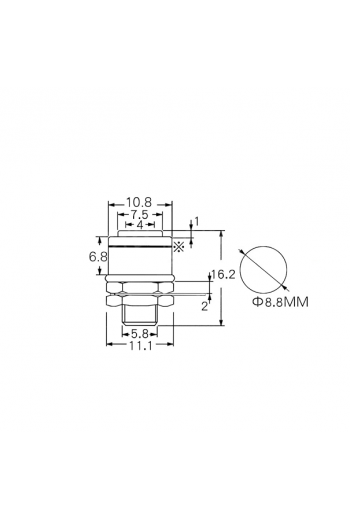 705-428 Jack Banana Hembra Chico Color Verde 4mm