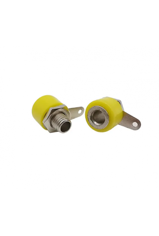 705-420 Jack Banana Hembra Chico Color Amarillo 4mm