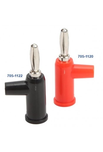 705-1122 Conector Plug Banana Macho 4mm, Color Negro, Apilable  1825-0