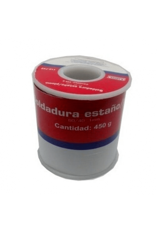 110-742 Rollo de Soldadura Diámetro 1.00mm 450gr Estaño Plomo 60/40