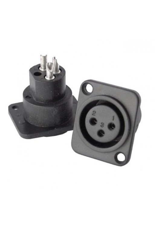 705-370 Jack para Chasis Tipo Cannon XLR con 3 Pines