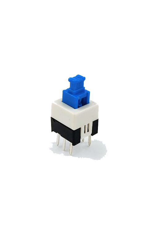 PB-AZUL-NA Microswitch 7mm x 7mm 6 Pines NA Azul