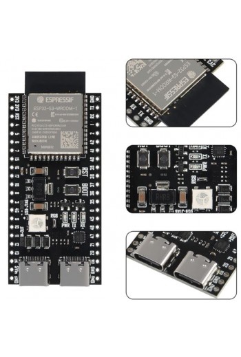XS-523 ESP32 S3 WROOM DevKitC-1 N8R2 WIFI BLE 5.0 Dual USB Tipo C