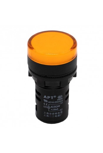 245-1022 Indicador Luminoso para Tableros 24VDC Color Amarillo