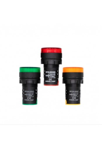 245-1022 Indicador Luminoso para Tableros 24VDC Color Amarillo