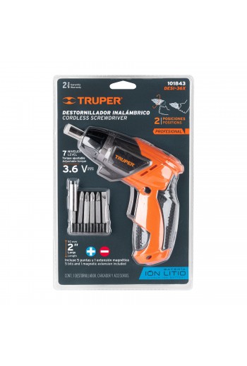 DESI-36X Destornillador Profesional Inalámbrico 2 Posiciones 3.6V 101843
