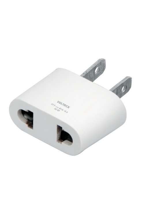 AD-RP Adaptador Tomacorriente de Barra Redonda a Plana (Europeo a Americano) 46245