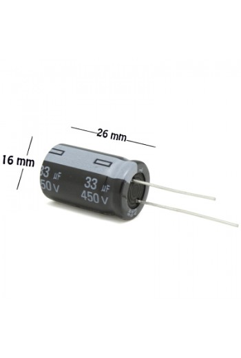 CE-33-450V Capacitor Electrolítico 33uF 450V 105C