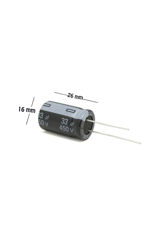 CE-33-450V Capacitor Electrolítico 33uF 450V 105C