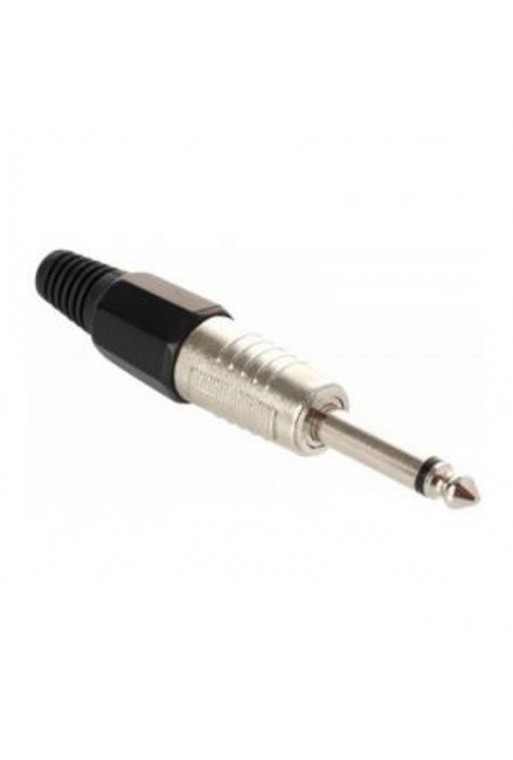 705-907 Plug 6.3 Mono Metalico con Base Negra