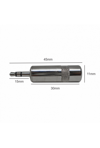 705-896 Plug 3.5mm Estéreo Metálico, para Cable