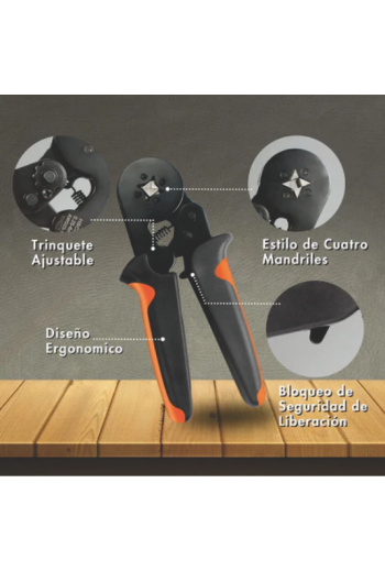 HSC8-6-4A Pinzas Alicates Engarzadoras para Ferrule Calibre 23 a 7 AWG