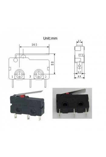 835-364 Microswitch 5A 125 250VAC con Lamina KW11-3Z-2