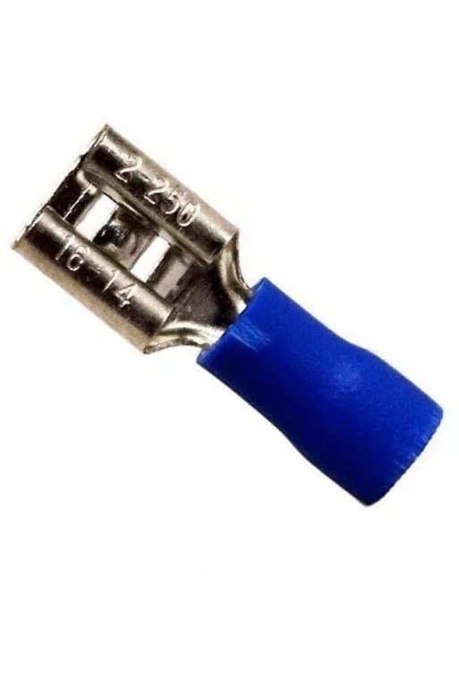 520-845 Terminal Faston Hembra Forro Azul Calibre 14-16