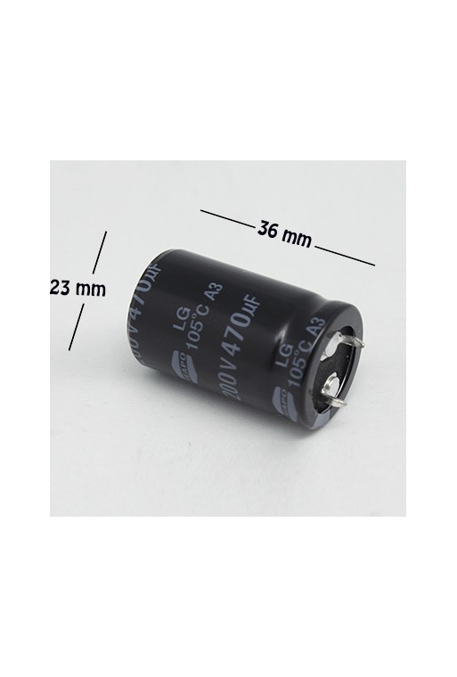 CE-470-200V Capacitor Electrolítico 470uF 200V 105C