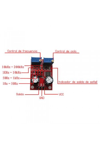 XS-248 Modulo Generador de Pulsos NE555 Onda Cuadrada 5 - 15VDC