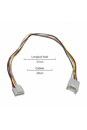 870-822 Conector Arnés Macho Hembra de 4 Vías, Tipo JST M22, Paso 2mm